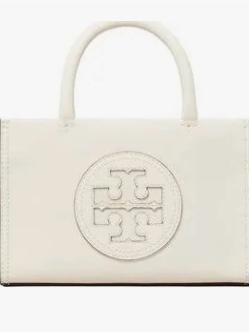 ✨ NWT Tory Burch Mini Ella Bio Tote Bag – Warm White ✨